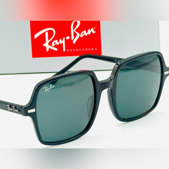 Ray-Ban Accessories - ay-Ban Fashion Women’s Sunglasses RB1973 Square Black w/ Green (G-15) Lens 53mm